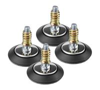 Semetall Lot de 4 niveleurs de meubles, pieds réglables pour tables, chaises, armoires, filetage 3/8"-16, base de 6,3 cm de diamètre avec patins en feutre