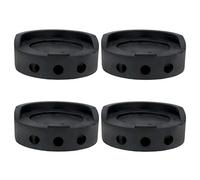 Semetall Lot de 4 patins antidérapants en caoutchouc anti-vibrations et anti-marches pour machine à laver, laveuse et sécheuse Noir