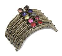Semetall Lot de 5 perles de lotus semi-circulaires en relief de 10,4 cm avec fermoir en forme de baiser pour loisirs créatifs, sac à main, cadre en métal, accessoires pour porte-monnaie