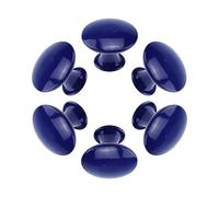 Semetall Lot de 6 boutons de commode ronds en métal de 3 cm pour tiroir de cuisine, porte, placard, bleu foncé