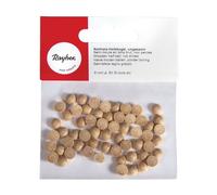 Semi - Boule En Bois Brut, Non Perc.,Ø6mm, 60 Pces