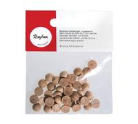Semi - Boule En Bois Brut, Non Perc., Ø8mm, 40 Pces