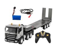 Semi-camion RC 1/24 - Véhicule De Construction Télécommandé, Porte-remorque À 9 Canaux, Jouet RC Avec Lumière Sonore, Véhicule Durable | Camion De Voiture Passionnant Pour Garçons Et Filles, Jeu D'int