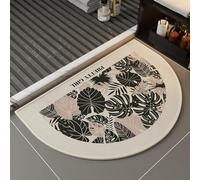 Semi-Circulaire Tapis Décoratif Antiderapant, Tapis Salle de Bain Doux, Absorbant l'eau, Cuisine, Séchage Rapide Lavable，Tapis d'alimentation(B,60x90cm)