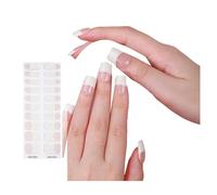 Semi Cured Gel Nails Stickers Full Wrap Polish Strips French Style Nail DIY Art Decortions Semi Cured Nail Polish Manicures