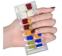 Semi Cured Gels Nails Stickers UVs/LED Lamp Required Polish Wraps Fashion Design Art Stickers Wome Strips Pedicures Starter Kits Christmas Thanksgiving Uvs Required
