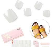 Semi-Hardened Nail Polish, Foot And Nail Sticker, Long Lasting Gel Finish, 32 Spikes, Pearl White