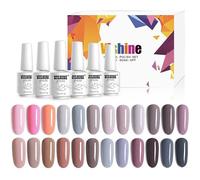 Semi-Permanent Gel Nail Polish Set 24 Nude Grey Apricot UV LED Soak Off Gel Nail Polish 24 Bottles Gift Box 8ml whi VERNIS A ONGLES