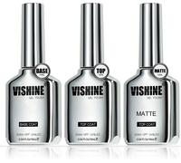 Semi-Permanent Gel Polish Set Of 3 15 Ml Base Gel No Wipe Top Coat And Matte Top Coat Matte Finish, Glossy And Long Lasting Soak Off For Gel Nails