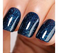 Semi-Permanent Glitter Nail Polish, 15 Ml Dark Navy Blue Glitter Gel Nail Polish Glitter Glitter Uv Gel Polish Autumn Winter Nail Polish Soak Off Led Uv Nail Polish