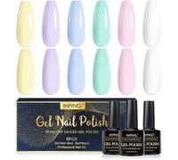 Semi-Permanent Nail Polish, 6 Colours Semi-Permanent Pastel Varnish, Green, Pink, Purple, Blue Macaroon, UV Gel Sem VERNIS A ONGLES