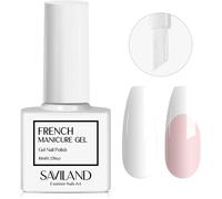 Semi-Permanent Nail Polish, Natural White French Nail Polish In A Straining Brush, Smooth Nail Polish, U V Led Soak Off Gel Polish For French Manicure Nail Art (10ml)