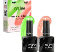 Semi-Permanent Nail Polish Set 2 X 10 Ml [Picnicking Duo] Uv/Led Nail Art Manicure And Pedicure, Professional And Home Use [Spring/Summer 2024] ¿ Durable And Easy To Apply