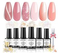 Semi-Permanent Nail Polish, UV Gel Polish Semi-Permanent 6 Colour Pink Cat Eye Gel with Magnetic Stick, Glitter Cat VERNIS A ONGLES