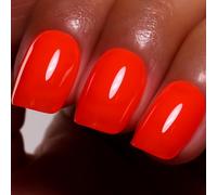 Semi Permanent Neon Nail Polish, 15 Ml Orange Red Gel Nail Polish Art Starter Manicure French Nail Polish Gels Soak Off Led Uv Gel Nail Polish Diy Nail Art Starter Kit