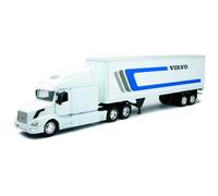 Semi-remorque pr -construite l' chelle 1/32 du tracteur et de la remorque Volvo New-Ray VN-780, blanc