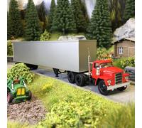 Semi-remorque tôlé, Dodge LCF, CT 900, rouge, 1960 - BREKINA 86305- HO 1/87