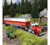 Semi-remorque tôlé, Peterbilt 359, FDNY, 1973 - BREKINA 85722 - HO 1/87