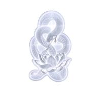 Semi Three-Dimensional Lotuses Snake Silicone Mold for Wall Decoration Handmade Room Tabletop Epoxy Resin Silicone Mold for Resin Casting Hanging Ornament Art and