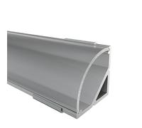 SEMI-TRANSPARENT - Profile aluminium LED 100 cm ECKE RUND + Couvercle diffus pour bande LED