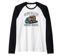 Semi Trucker Sleep is A Lie Freight is Real Rig Driver Manche Raglan
