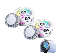 Semiconductor Magnetic Cell Phone Cooler Set,Portable Lightweight 2-in-1 Magnetic& Clip Mobile Universal Phone Cooler, for Gaming, Video Calls, Live Broadcasting and Vlog (White*2pcs)