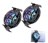 Semiconductor Magnetic Cell Phone Cooler Set,Portable Lightweight 2-in-1 Magnetic& Clip Mobile Universal Phone Cooler, for Gaming, Video Calls, Live Broadcasting and Vlog (Black*2pcs)