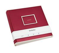 Semikolon 350197 Album Jumbo - 30 x 30 cm, 100 pages couleur crème, pour photos 10 x 15, papier vélin - bordeaux foncé