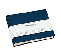 Semikolon 350978 Album Classic Small - 21,5 x 16 cm - 80 pages couleur crème, pour 10 x 15 photos - bleu marine foncé