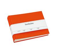 Semikolon 350993 Album Classic Small - 21,5 x 16 cm - 80 pages couleur crème, pour 10 x 15 photos - orange orange