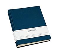 Semikolon Medium Bound Album photo en lin, bleu marine, Medium