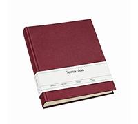 Semikolon 351006 Album photo Classic Medium - 21,6 x 25,5 cm - 80 pages couleur crème, pour 160 photos - bordeaux foncé