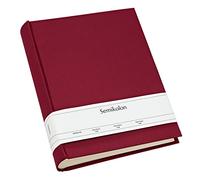 Semikolon 351024 Album photo Classic Large - 24,5 x 30,5 cm - 130 pages couleur crème, pour 260 photos - bordeaux rouge foncé