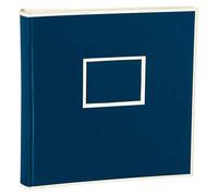 Jumbo Album bleu marine +++ 50 feuilles de papier cartonné beige avec pages d'intercalaires +++ petit album photos pour ENCOLLER DES PHOTOS +++ qualité originale Semikolon