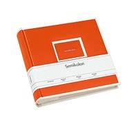 Semikolon 351142 Album 200 pochettes - 23 x 22,3 cm - 100 pages couleur crème, pour 200 photos 10 x 15 - orange orange