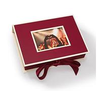 Semikolon 352512 Petite boîte à photos avec fenêtre - 20,7 x 15,3 x 4,7 cm - pour photos 13 x 18 cm - bordeaux rouge foncé