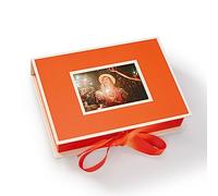 Semikolon 352520 Petite boîte à photos avec fenêtre - 20,7 x 15,3 x 4,7 cm - pour photos 13 x 18 cm - orange orange