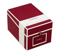 Semikolon 352544 Boîte à CD et photos - 17,7 x 15,7 x 25,6 cm - pour photos 10 x 15 cm - Couverture bordeaux rouge foncé