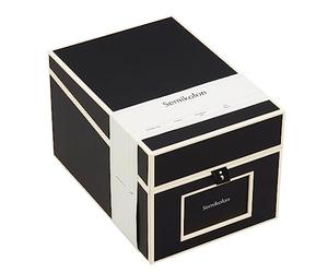 Semikolon 352546 Boîte pour CD et photos - 17,7 x 15,7 x 25,6 cm - pour photos 10 x 15 cm - Couverture noire