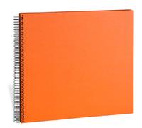 Semikolon 352909 Album à spirales Economy Large - 34,5 x 33,2 cm - Album photo, 50 pages noir, livre photo, orange orange