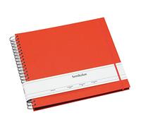 Semikolon 352972 Album à spirales Maxi Mucho - 34,5 x 30 cm - Album photo, 90 pages noir, livre photo, orange orange