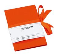 Leporello orange +++ 6 feuilles de pages résistantes de haute qualité +++ PETIT ALBUM pour ENCOLLER DES PHOTOS +++ qualité originale Semikolon