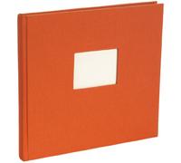 Semikolon 353541 Livre d'or - 25 x 23 cm - avec 180 pages vierges à personnaliser, marque-page - orange orange