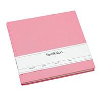 Semikolon 360366 Livre d'or - 25 x 23 cm - avec 180 pages vierges à personnaliser, marque-page - rose flamant