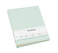 Semikolon 361765 Album photo Classic Medium - 21,6 x 25,5 cm - 80 pages couleur crème, pour 160 photos - vert mousse pastel