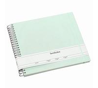 Semikolon 361771 Album à spirales Maxi Mucho - 34,5 x 30 cm, album photo, 90 pages blanc crème, livre photo, vert mousse pastel