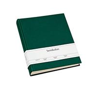 Semikolon 363980 Album photo Classic Large - 24,5 x 30,5 cm - 130 pages couleur crème, pour 260 photos - vert forêt