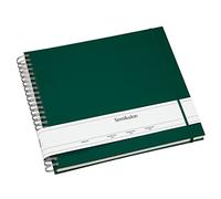 Semikolon 364009 Album à spirales Maxi Mucho - 34,5 x 30 cm - Album photo, 90 pages blanc crème, livre photo à spirales, vert forêt