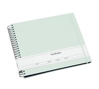 Semikolon 364011 Album à spirales Maxi Mucho - 34,5 x 30 cm - Album photo, 90 pages noir, livre photo à spirales, vert mousse pastel