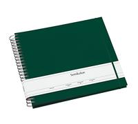 Semikolon 364012 Album à spirale Maxi Mucho - 34,5 x 30 cm - Album photo, 90 pages noir, livre photo à spirale, vert forêt